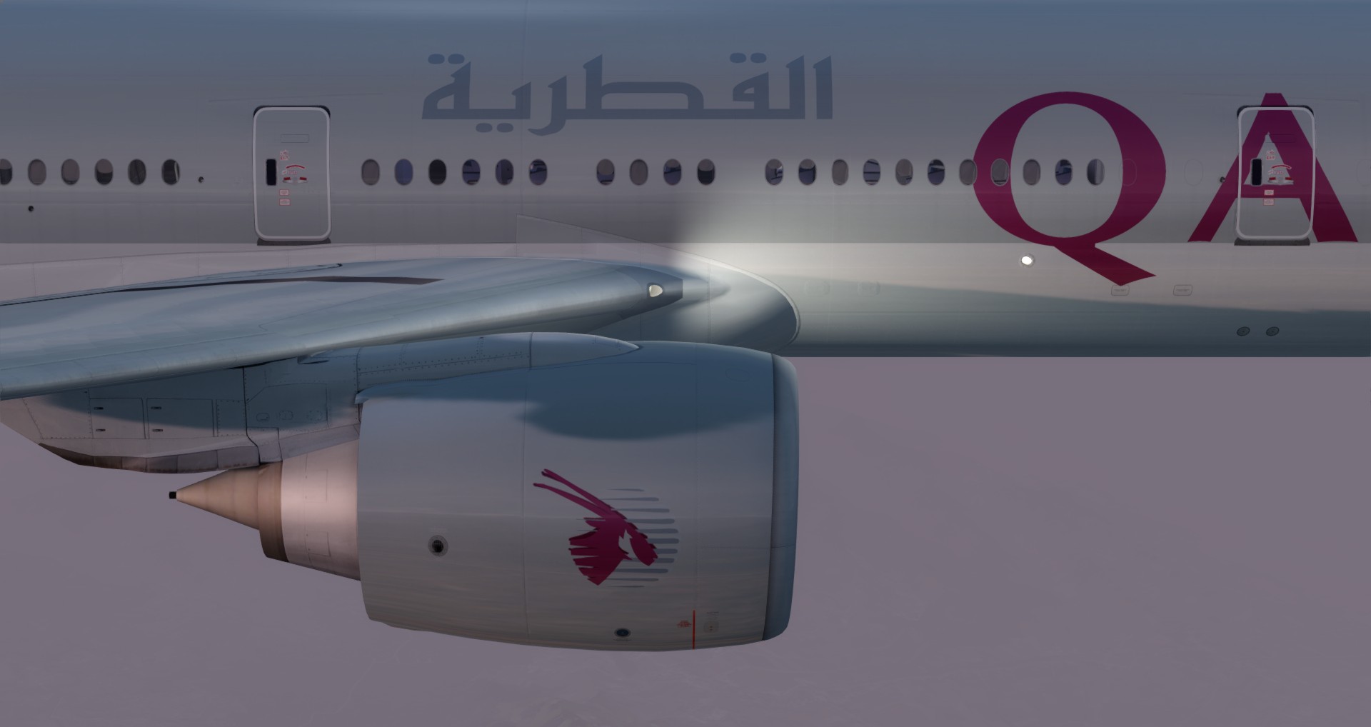 P3D V4 77W Qatar Airways ZGGG-OTHH-4366 