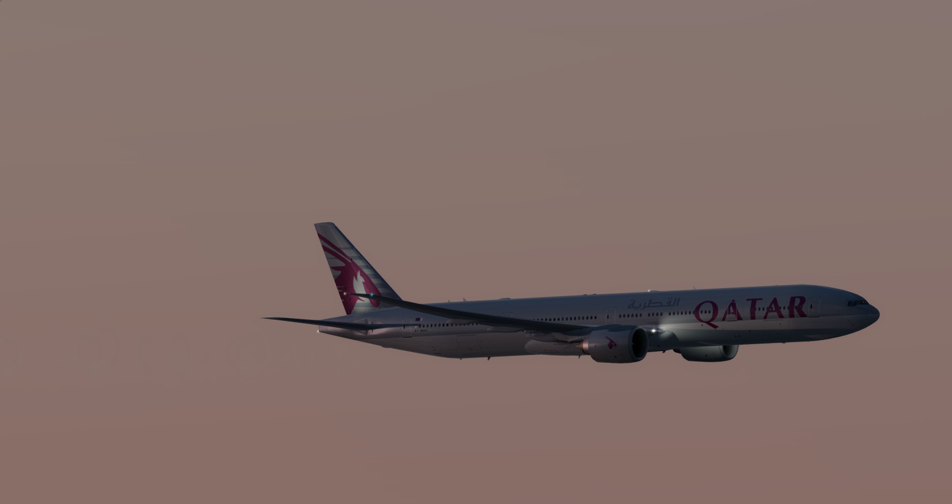 P3D V4 77W Qatar Airways ZGGG-OTHH-8133 