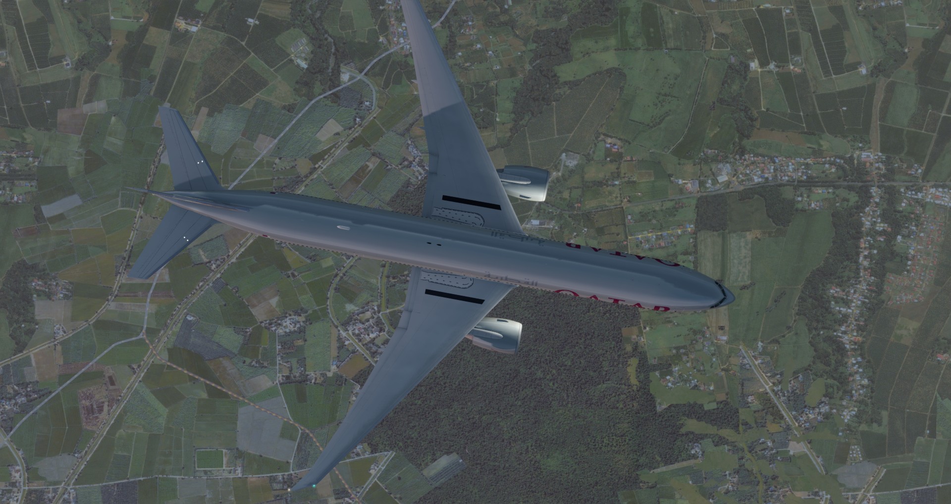 P3D V4 77W Qatar Airways ZGGG-OTHH-6909 