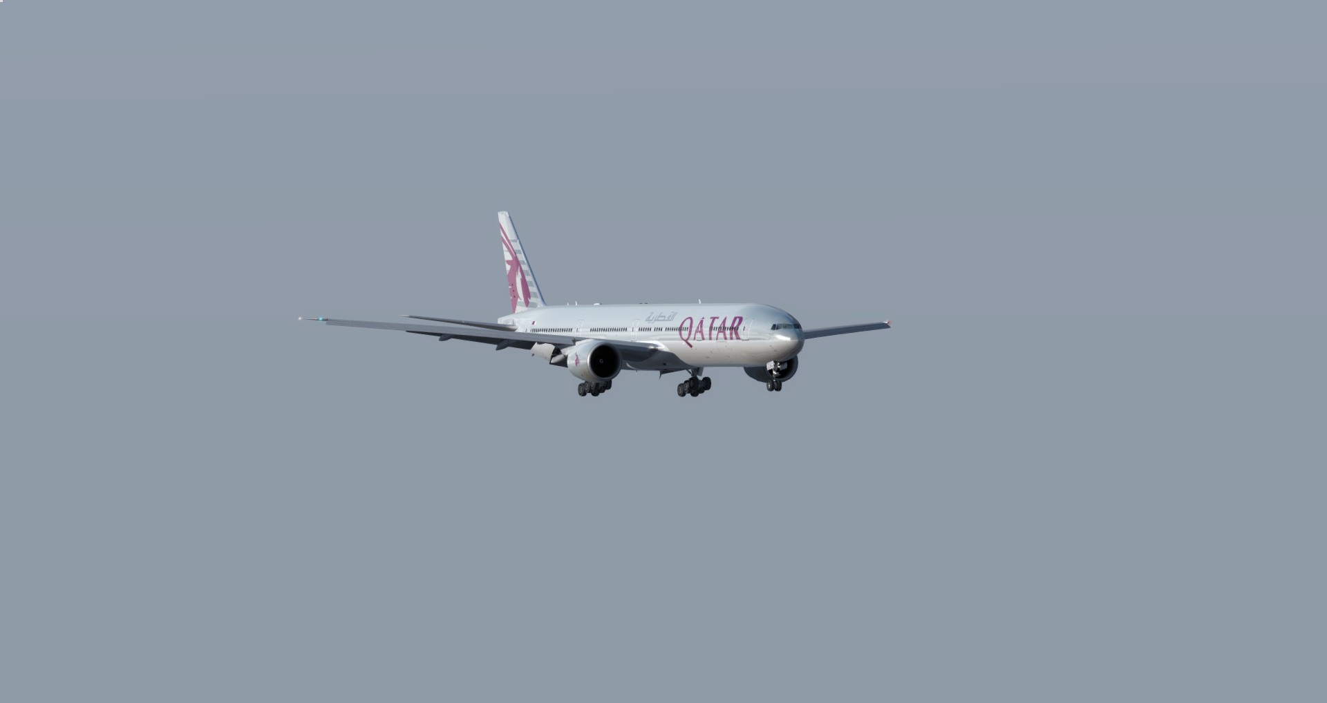 P3D V4 77W Qatar Airways ZGGG-OTHH-6958 