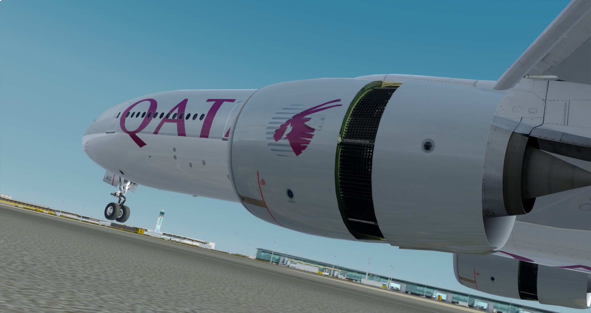 P3D V4 77W Qatar Airways ZGGG-OTHH-122 