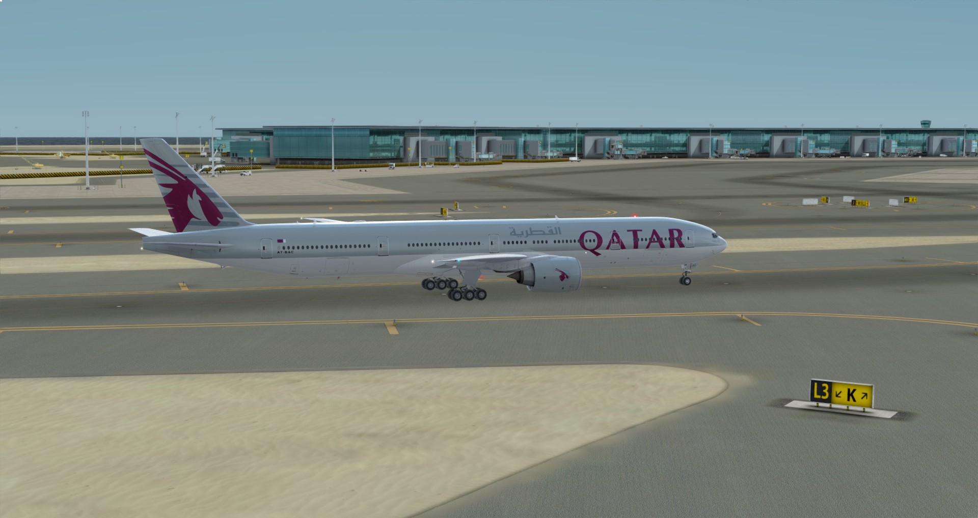 P3D V4 77W Qatar Airways ZGGG-OTHH-4003 