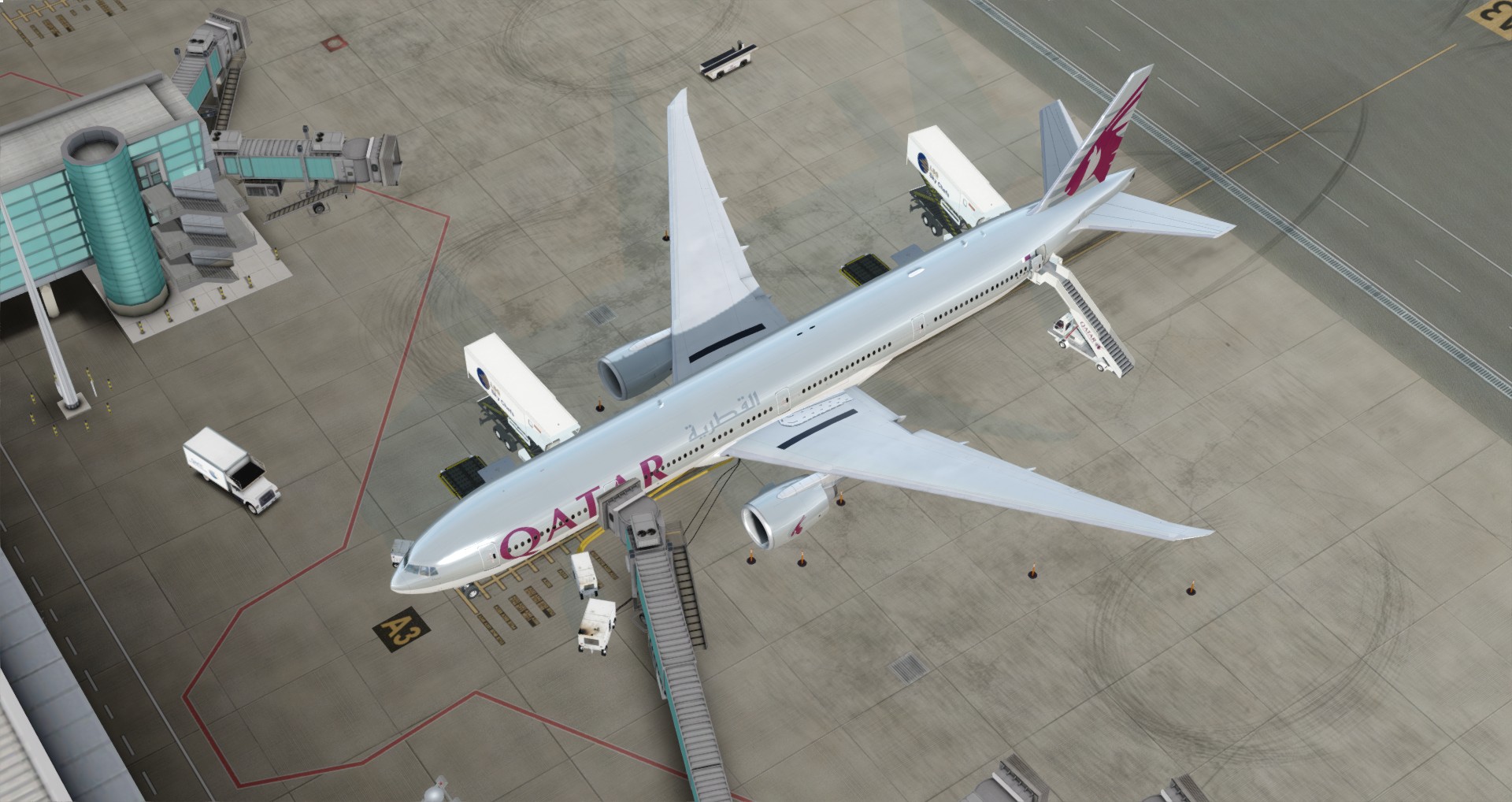 P3D V4 77W Qatar Airways ZGGG-OTHH-3511 