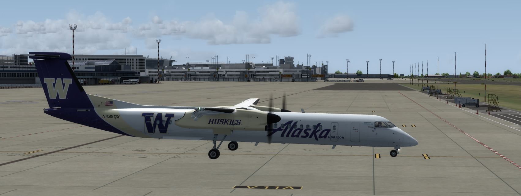 Q400 Alaska Horizon N435QX @ EDDL-1985 