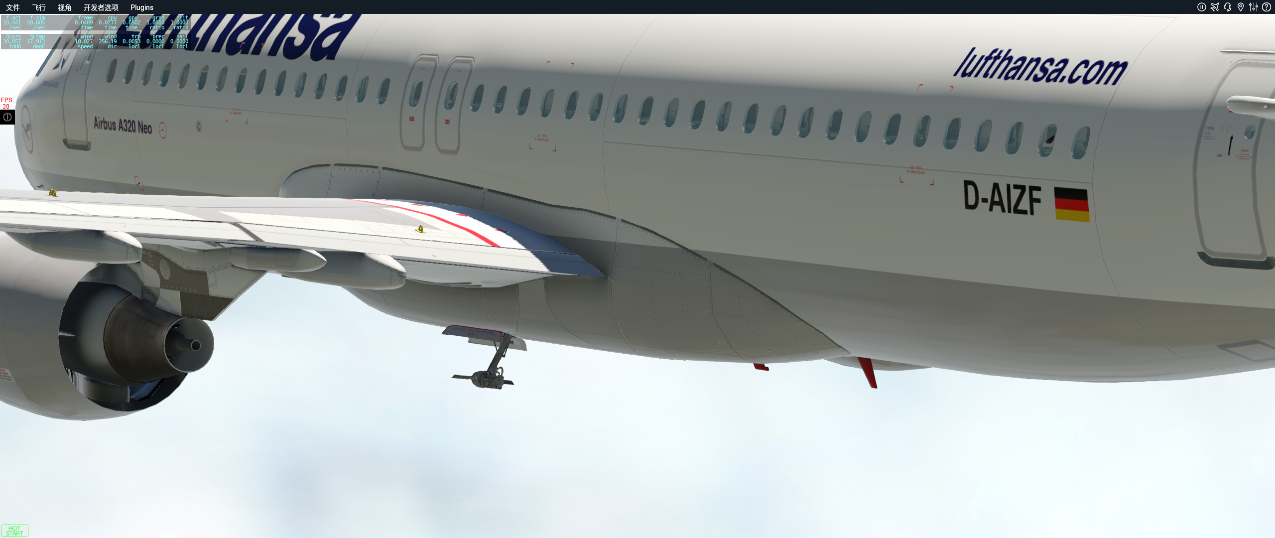 A320飞行时，机身下有个小螺旋桨一直在转，是做什么的呀？-588 