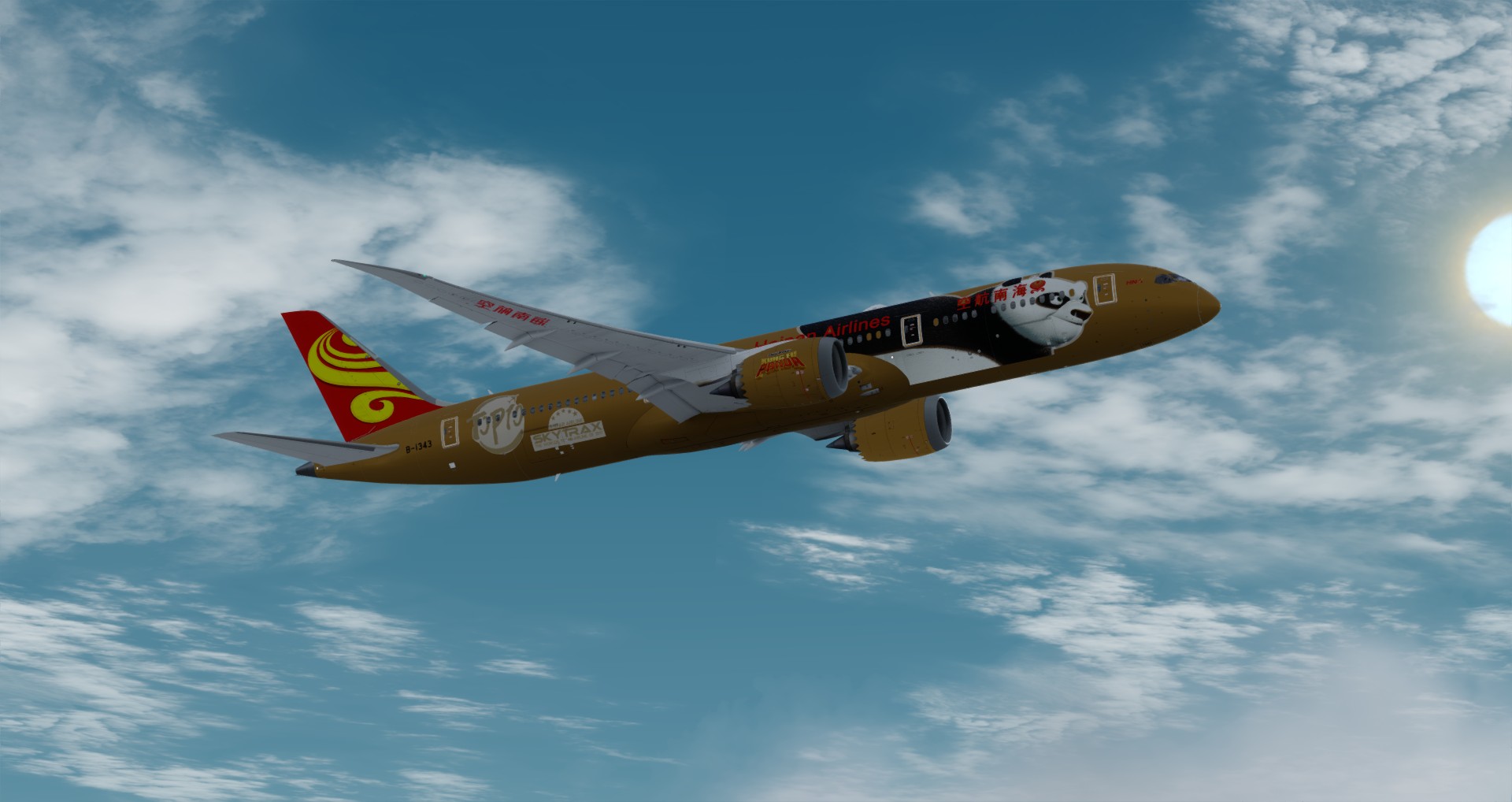 P3D V4 789 Hainan Airlines ZBAA-KSEA-7164 