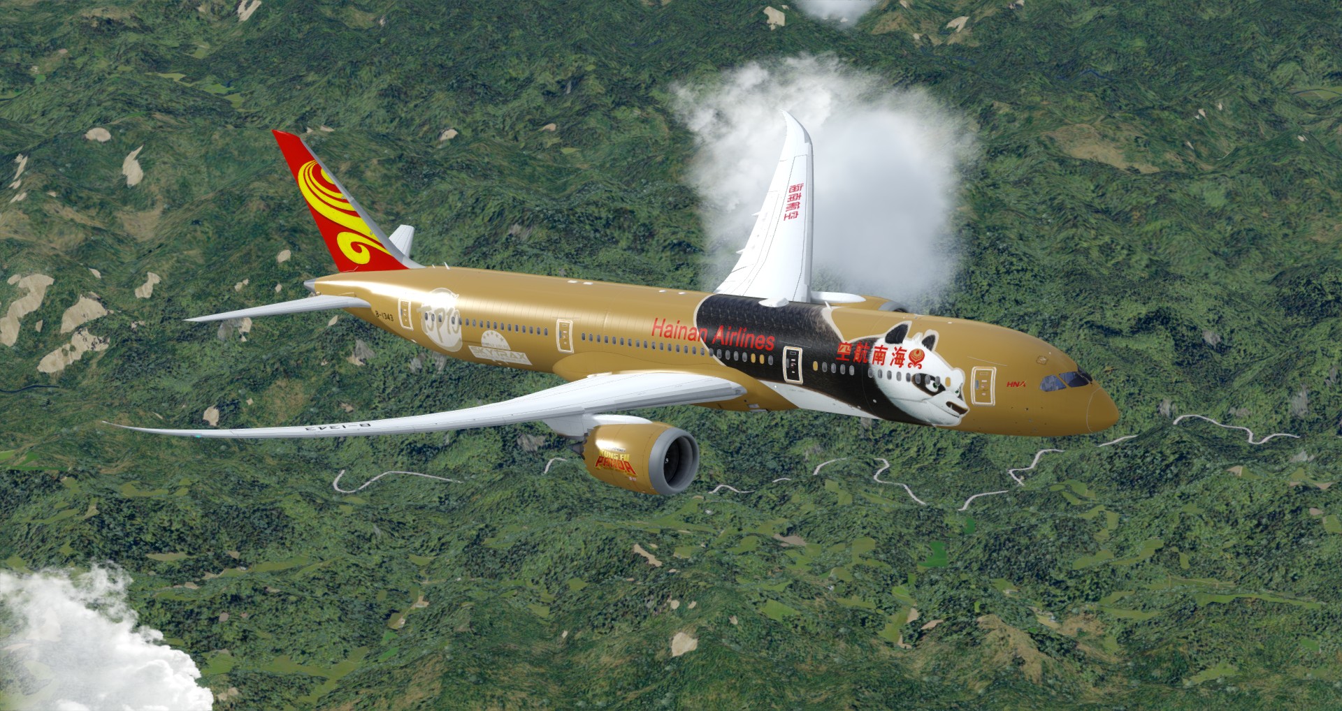 P3D V4 789 Hainan Airlines ZBAA-KSEA-7410 