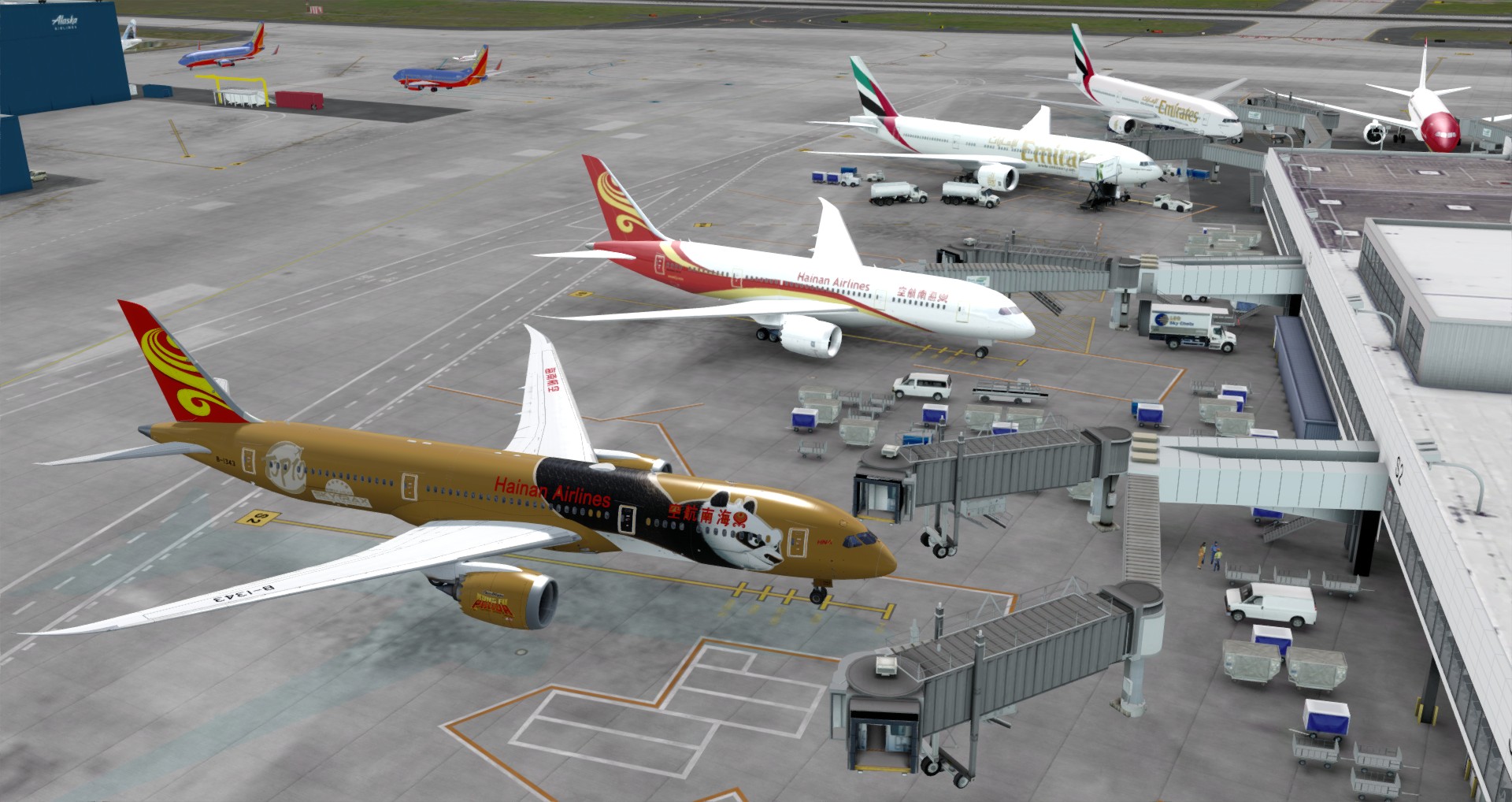 P3D V4 789 Hainan Airlines ZBAA-KSEA-5116 