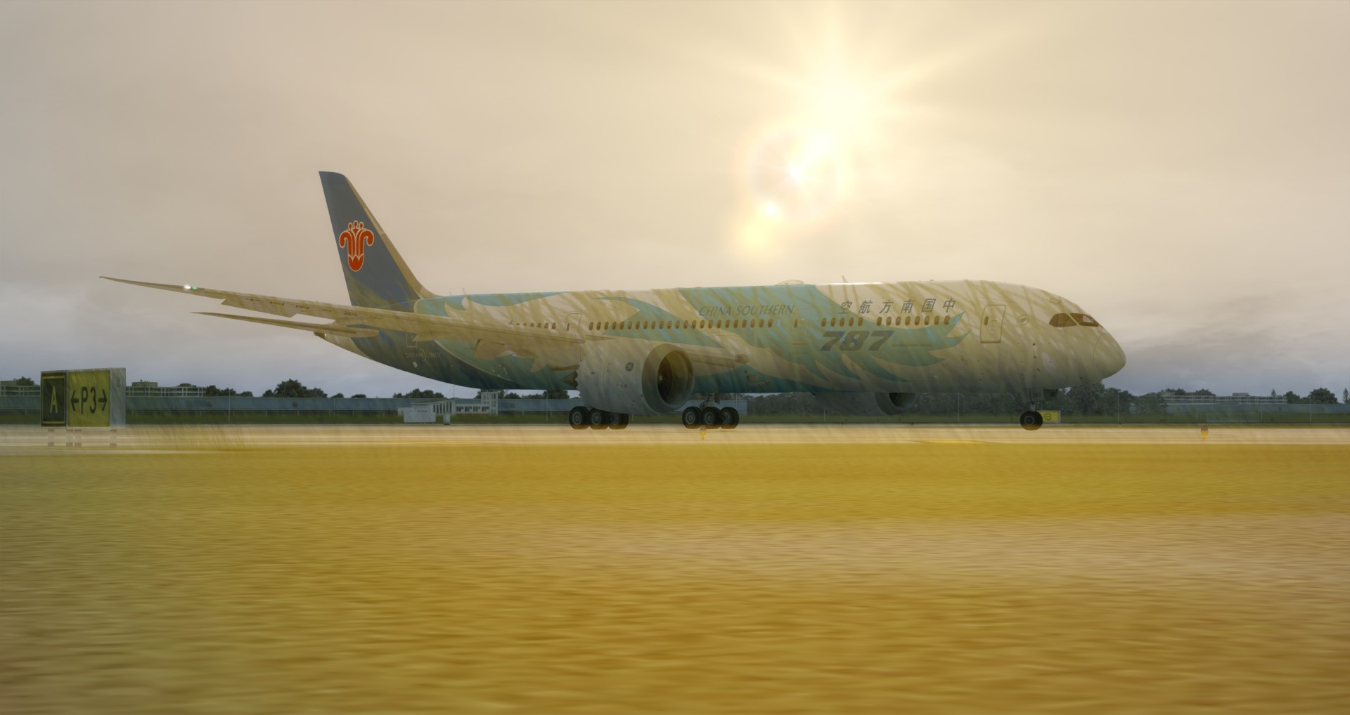 P3D V4 789 China Southern Airlines ZGGG-ZSPD-3860 