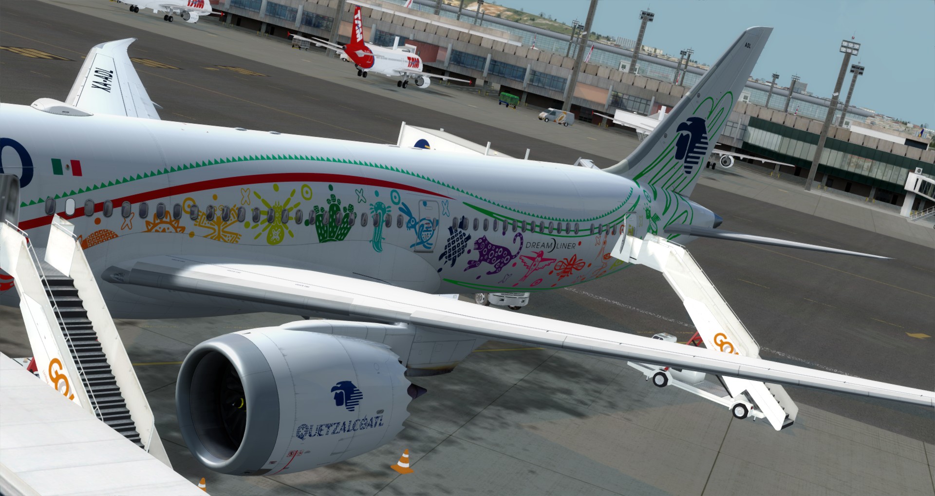 P3D V4 789 Mexicana SBGR-LFPG-7413 