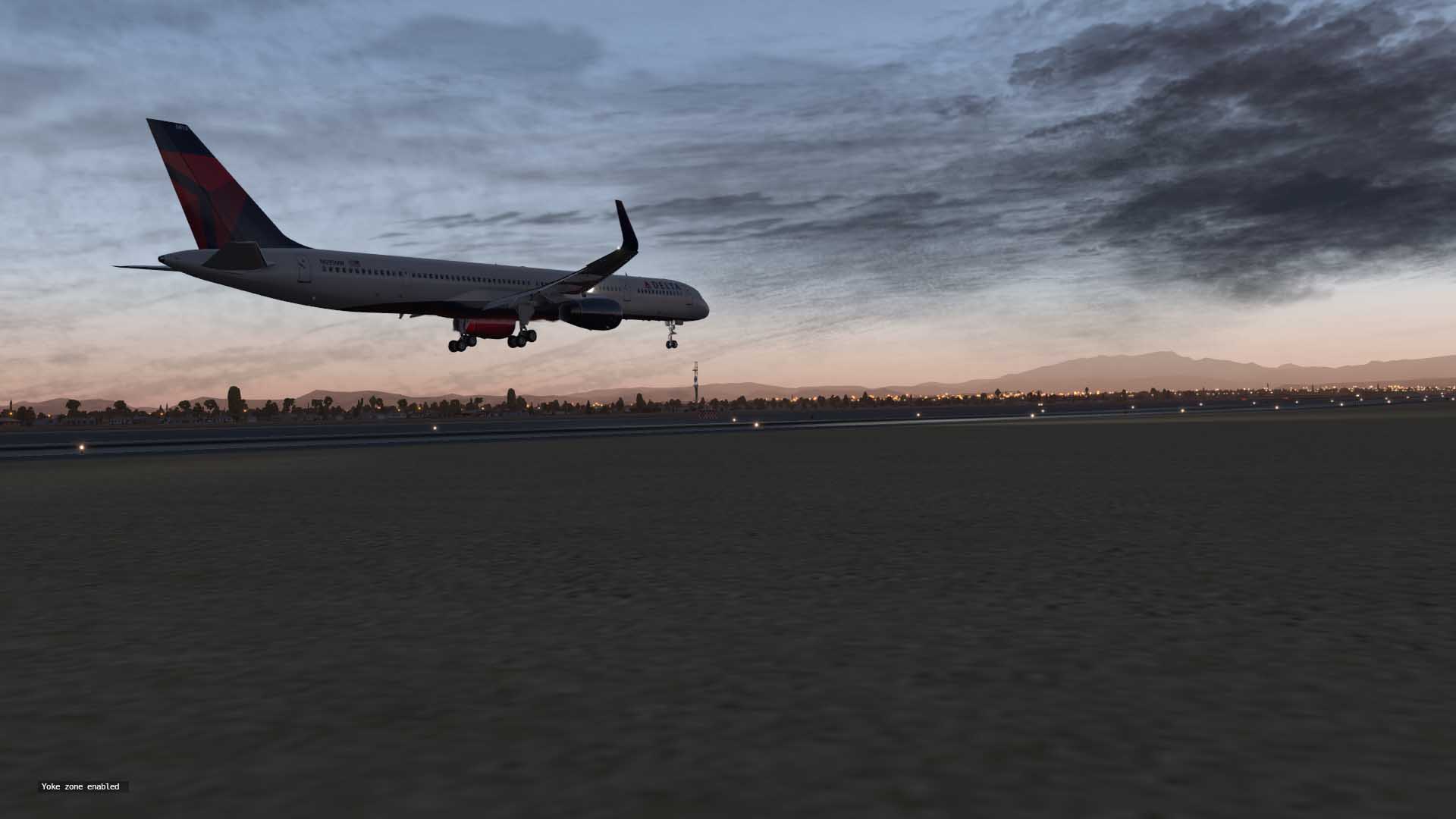 FF757-300测试FSenhancer v0.5 和Xplane自带风景KLAS-5155 