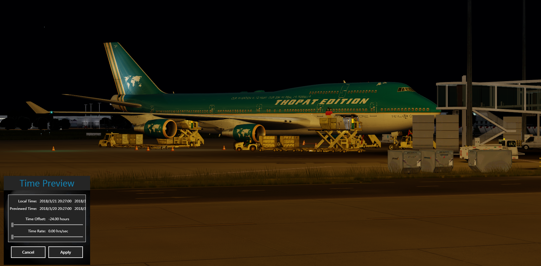 P3D V4+AS16+PMDG747+URP+GSX下的圣光效果-6940 