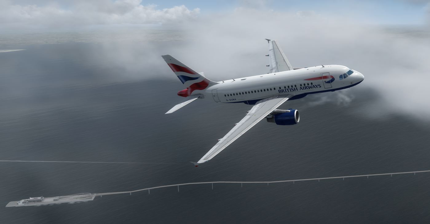 British Airlines Aerosoft A319 @RJTT takeoff-6380 