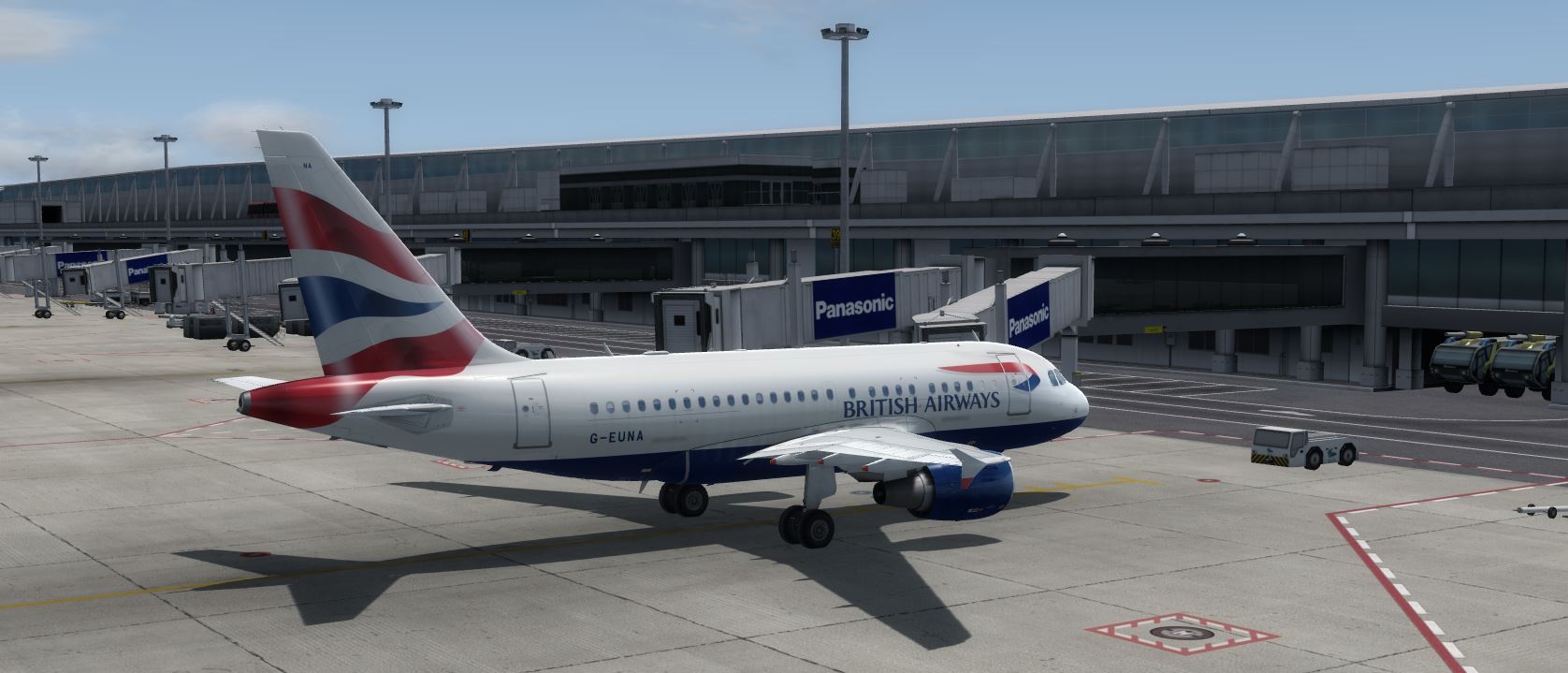 British Airlines Aerosoft A319 @ RJBB landing-9414 