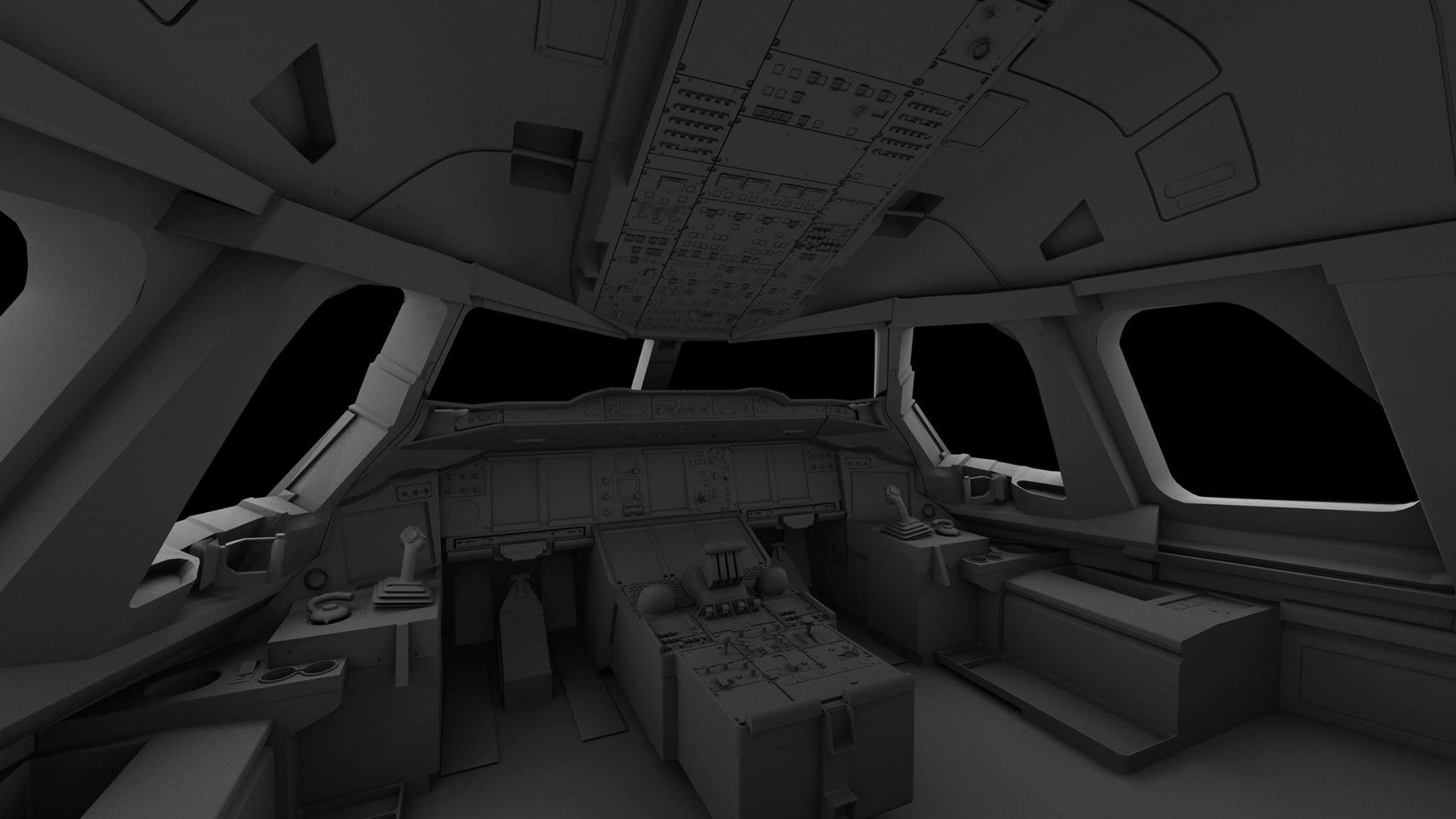 Matt Davies study level A380 for P3D v4 + X-Plane – New cockpit previews-2598 