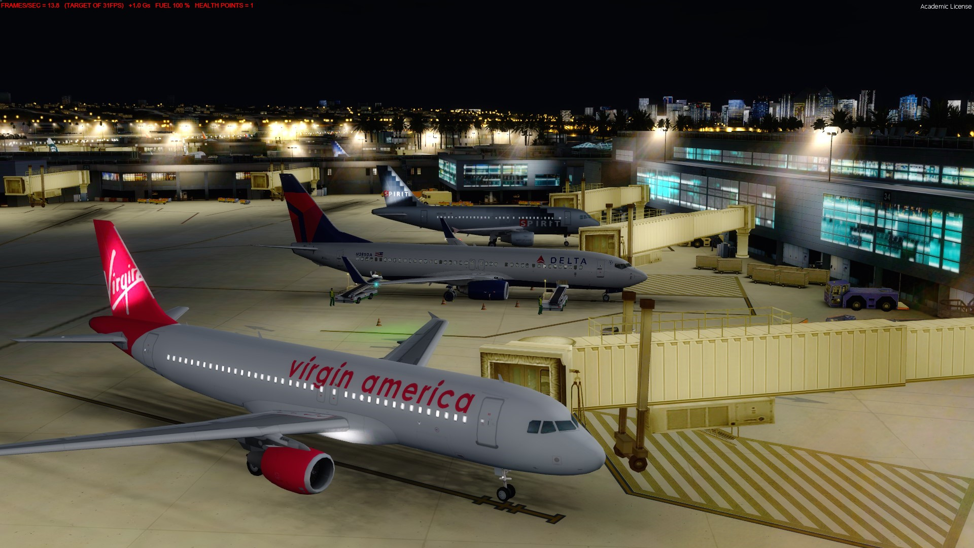 Orbx KSAN V2.0 新夜晚动态光影效果-8793 