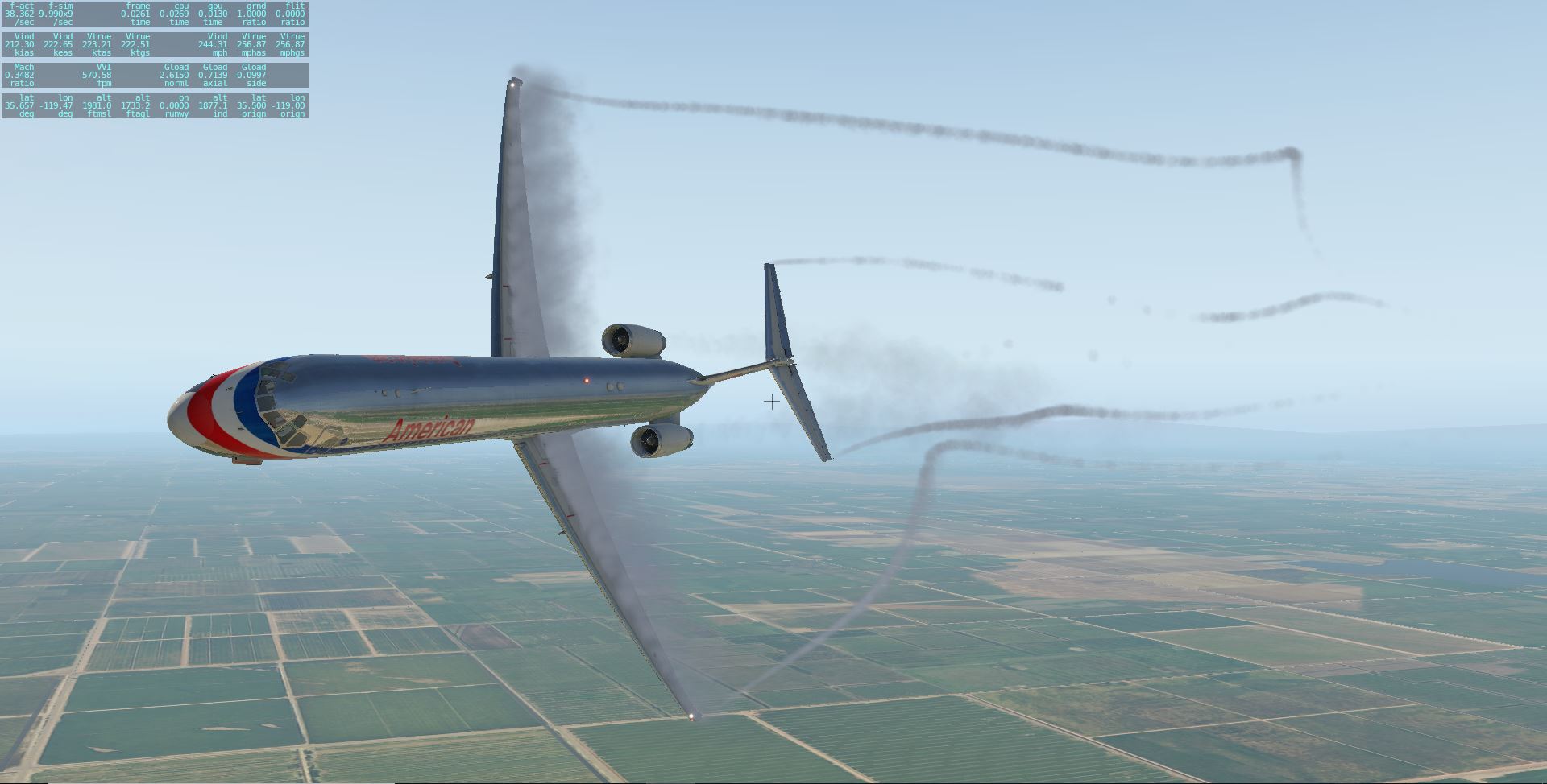 XP11又有新效果了-翼尖尾流与起火-2573 