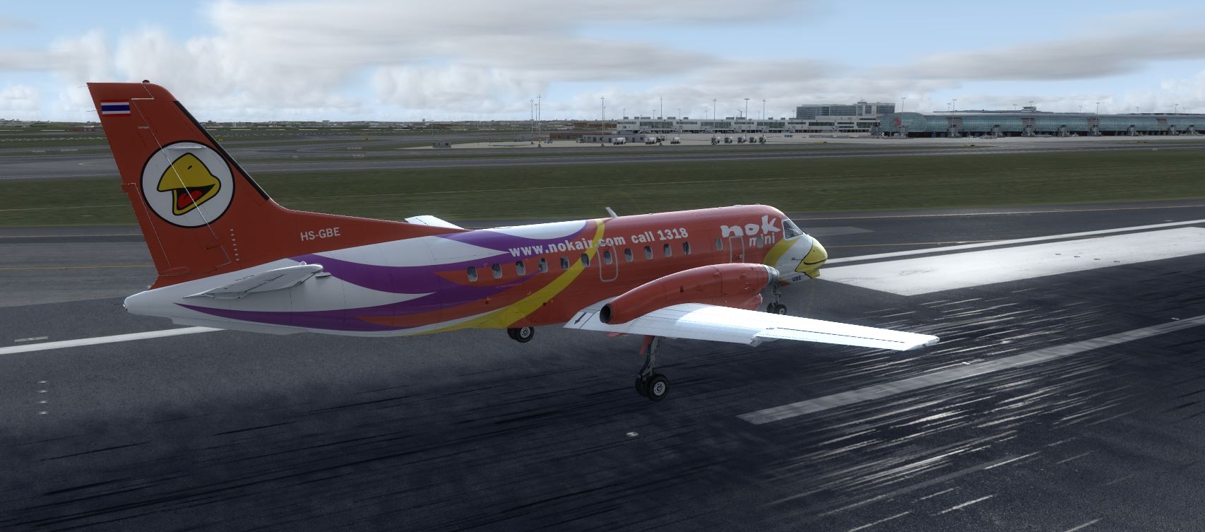 Saab S340 NOK AIR @ EBBR-8739 