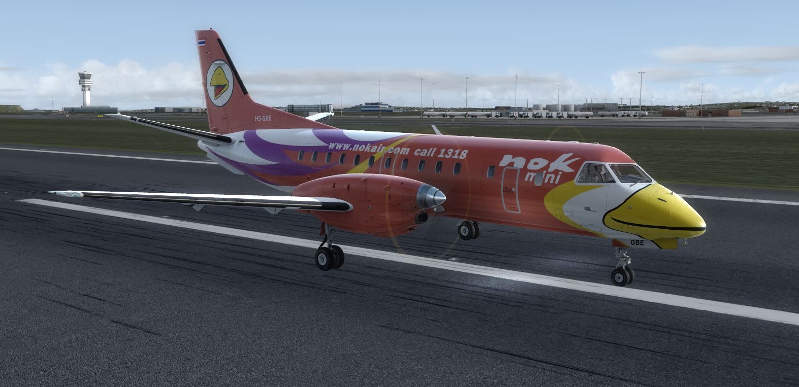 Saab S340 NOK AIR @ EBBR-6799 