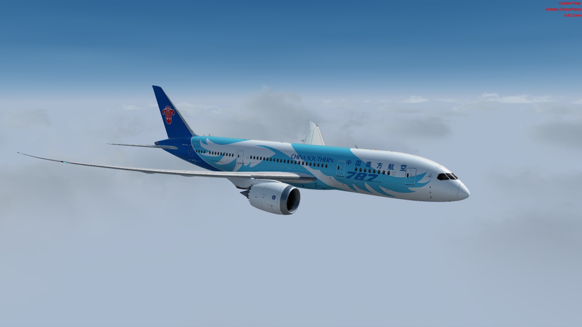 南航787 enroute&amp;landing-4434 