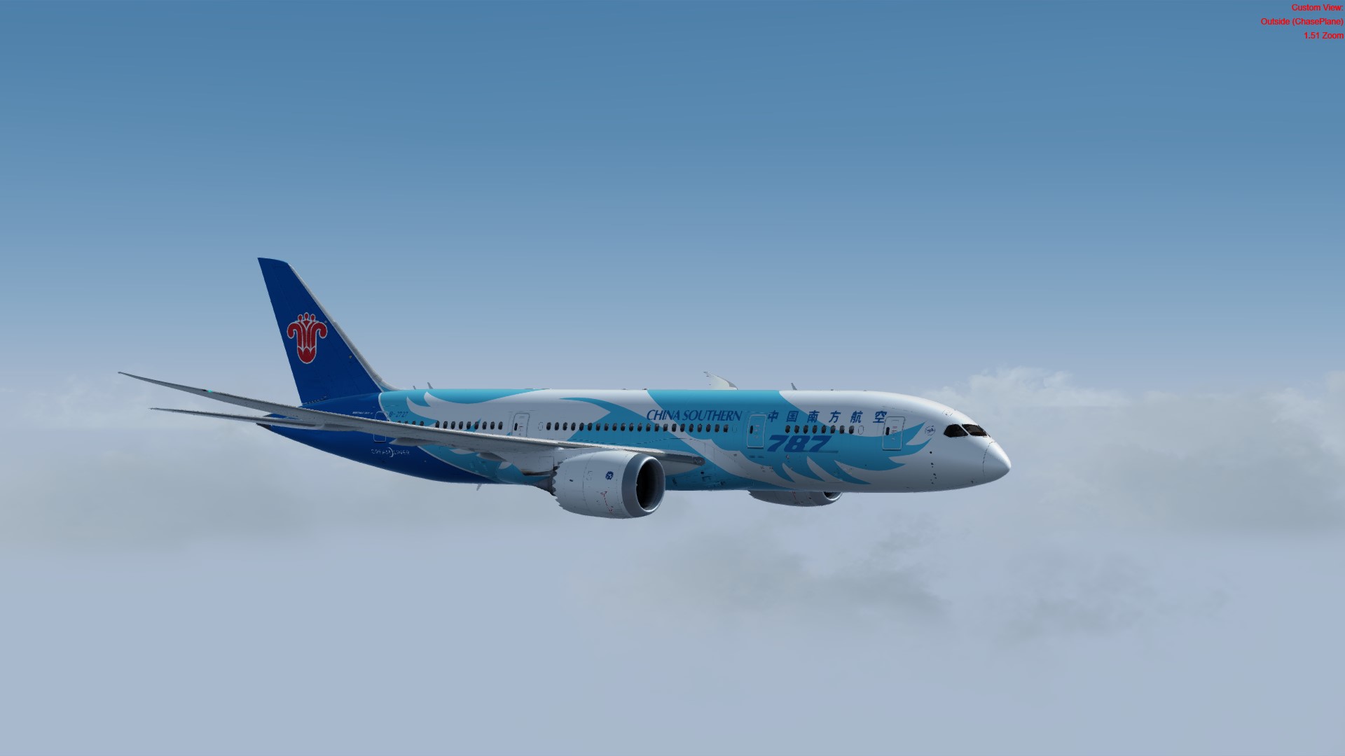 南航787 enroute&amp;landing-4656 