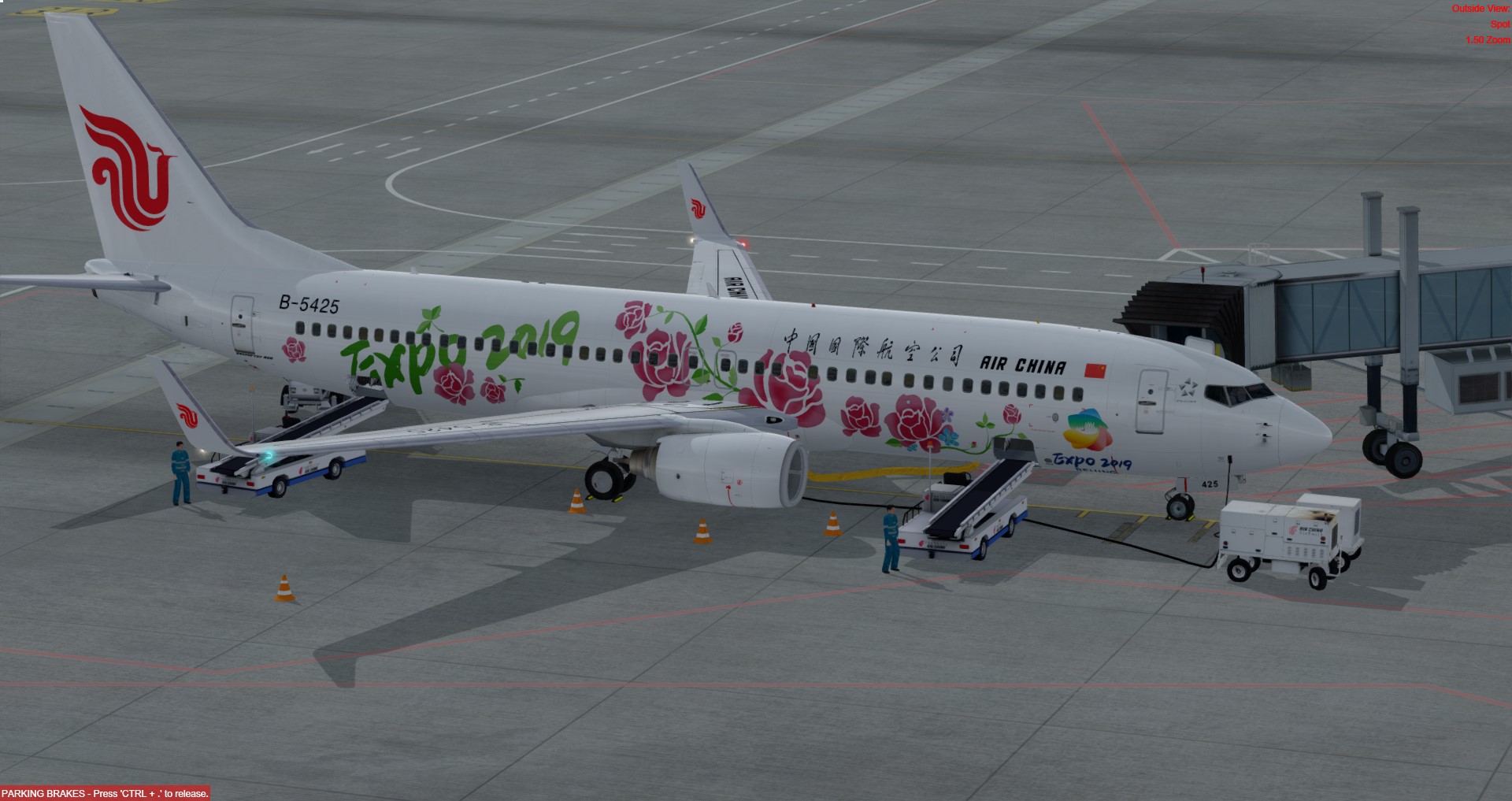 中国国际航空B-5425 世园会彩绘‘’花开盛世‘’号-7020 
