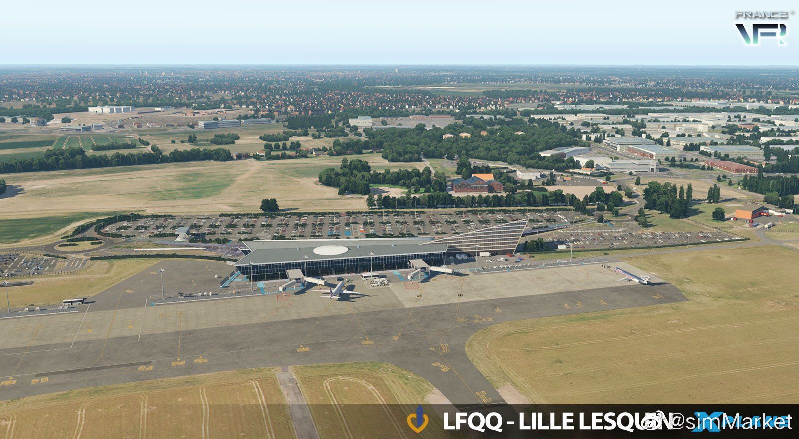 FRANCE VFR - 法国-里尔列坎国际机场 LFQQ X-PLANE 11-8458 