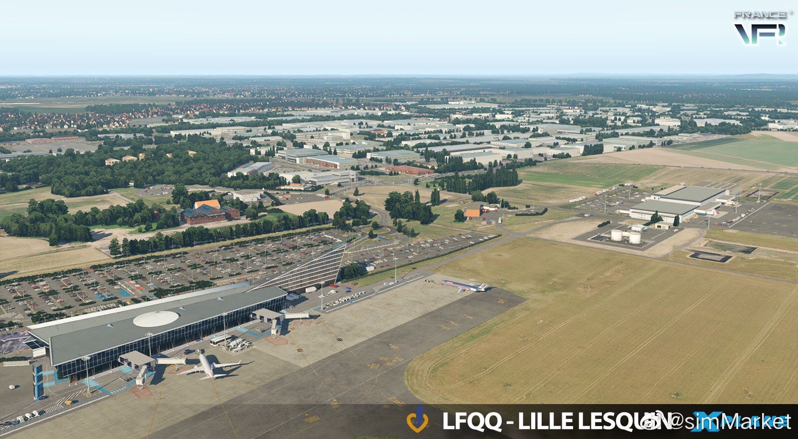 FRANCE VFR - 法国-里尔列坎国际机场 LFQQ X-PLANE 11-642 