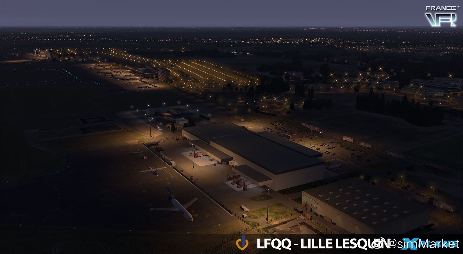 FRANCE VFR - 法国-里尔列坎国际机场 LFQQ X-PLANE 11-1555 