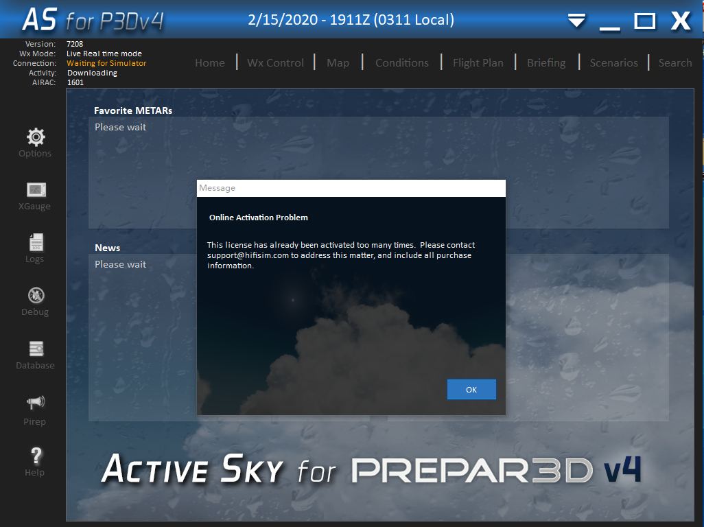 Active sky for p3dv4 问题-8614 