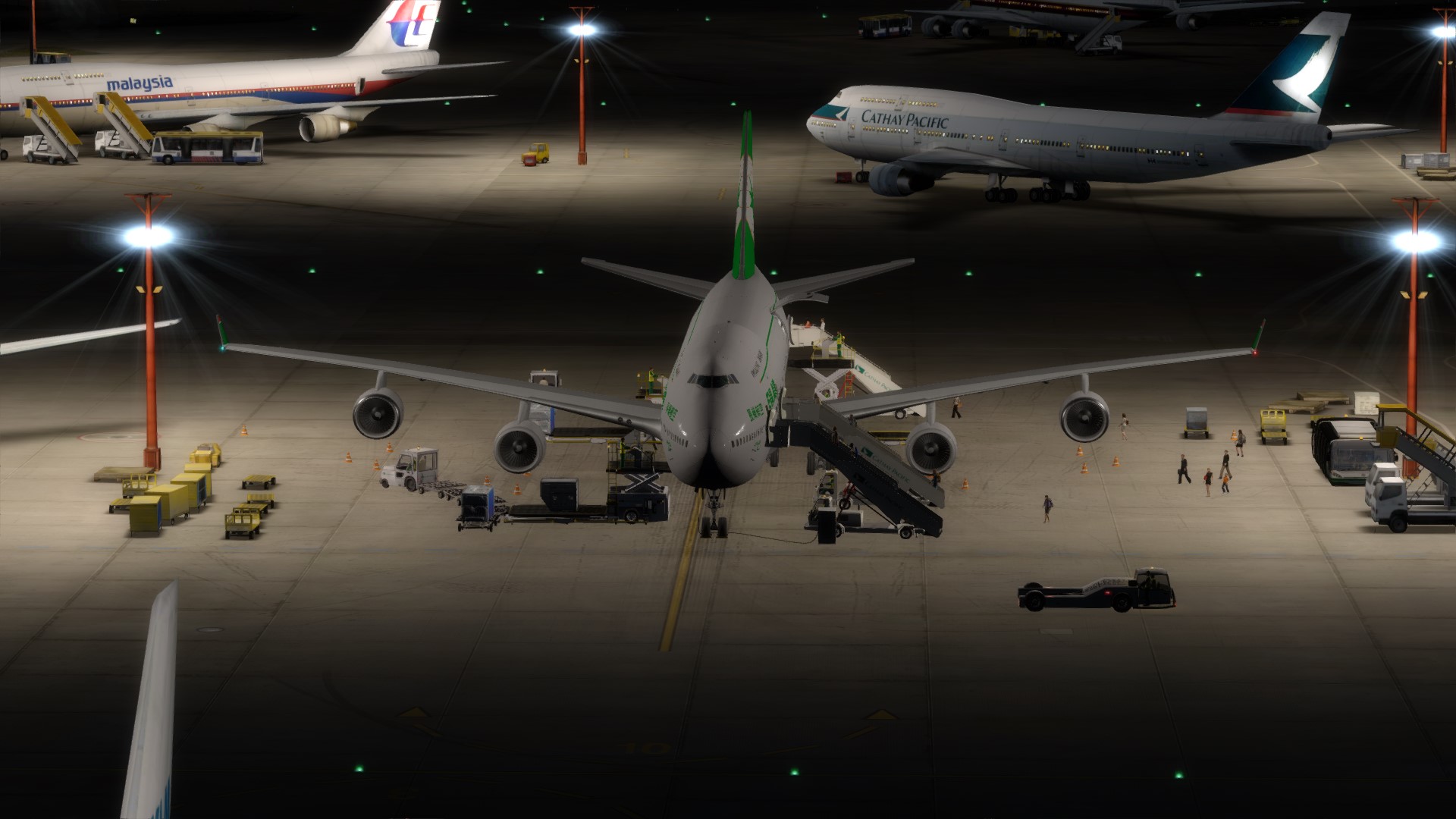 长荣航空747-45EM VHHX-VHHX夜间飞行-6658 