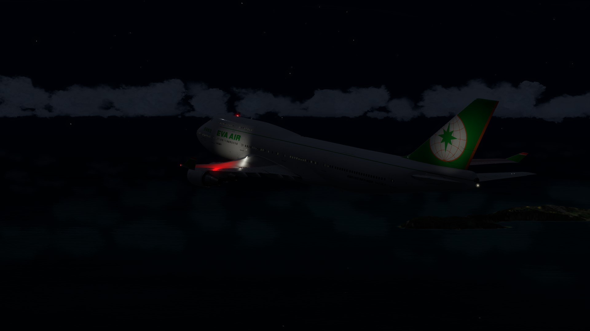 长荣航空747-45EM VHHX-VHHX夜间飞行-4997 
