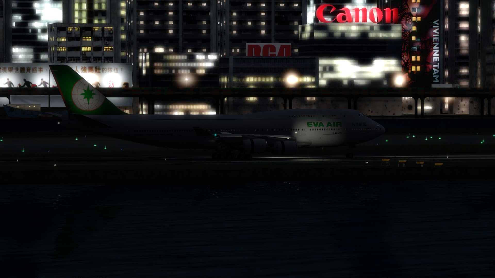 长荣航空747-45EM VHHX-VHHX夜间飞行-122 