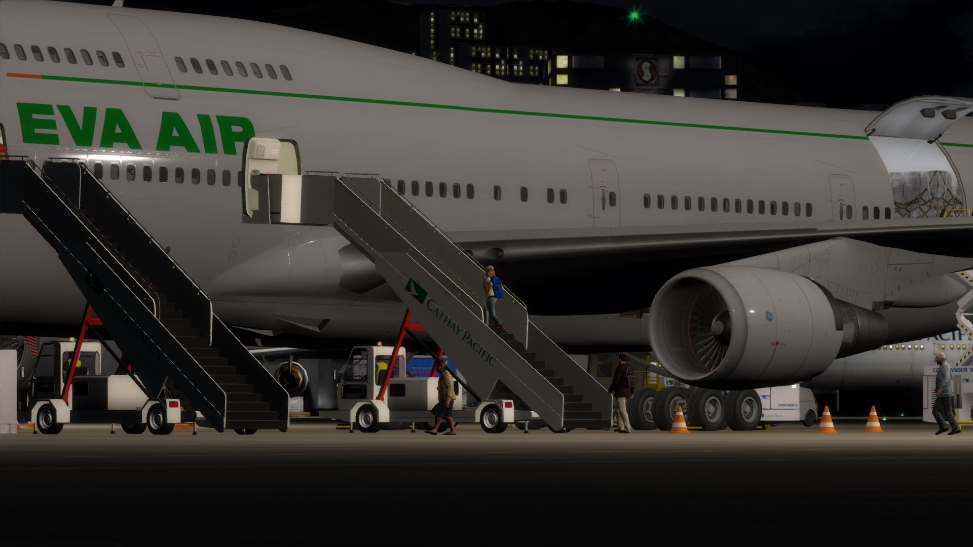 长荣航空747-45EM VHHX-VHHX夜间飞行-4932 