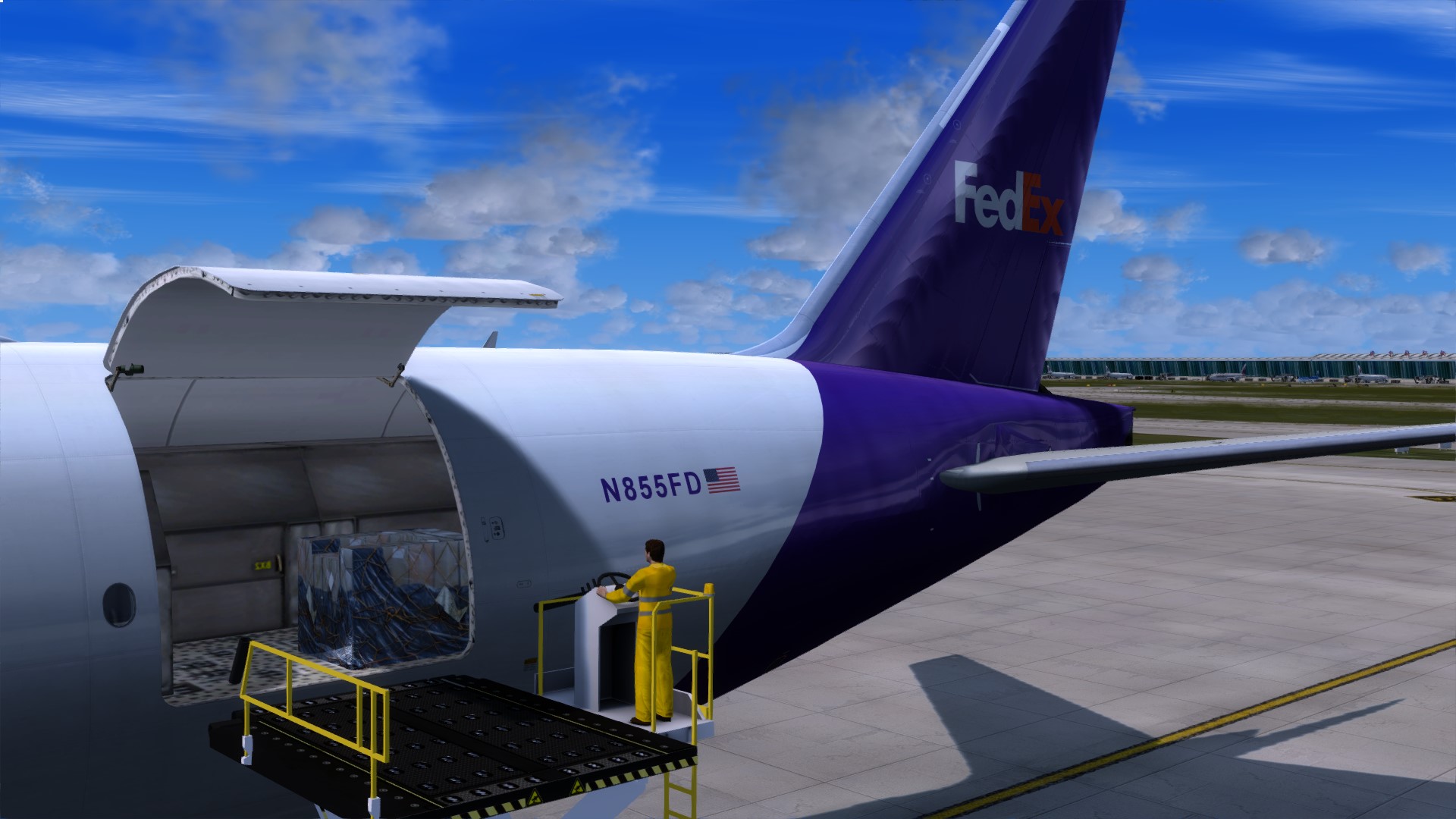 FedEx 77F地面装货-7584 