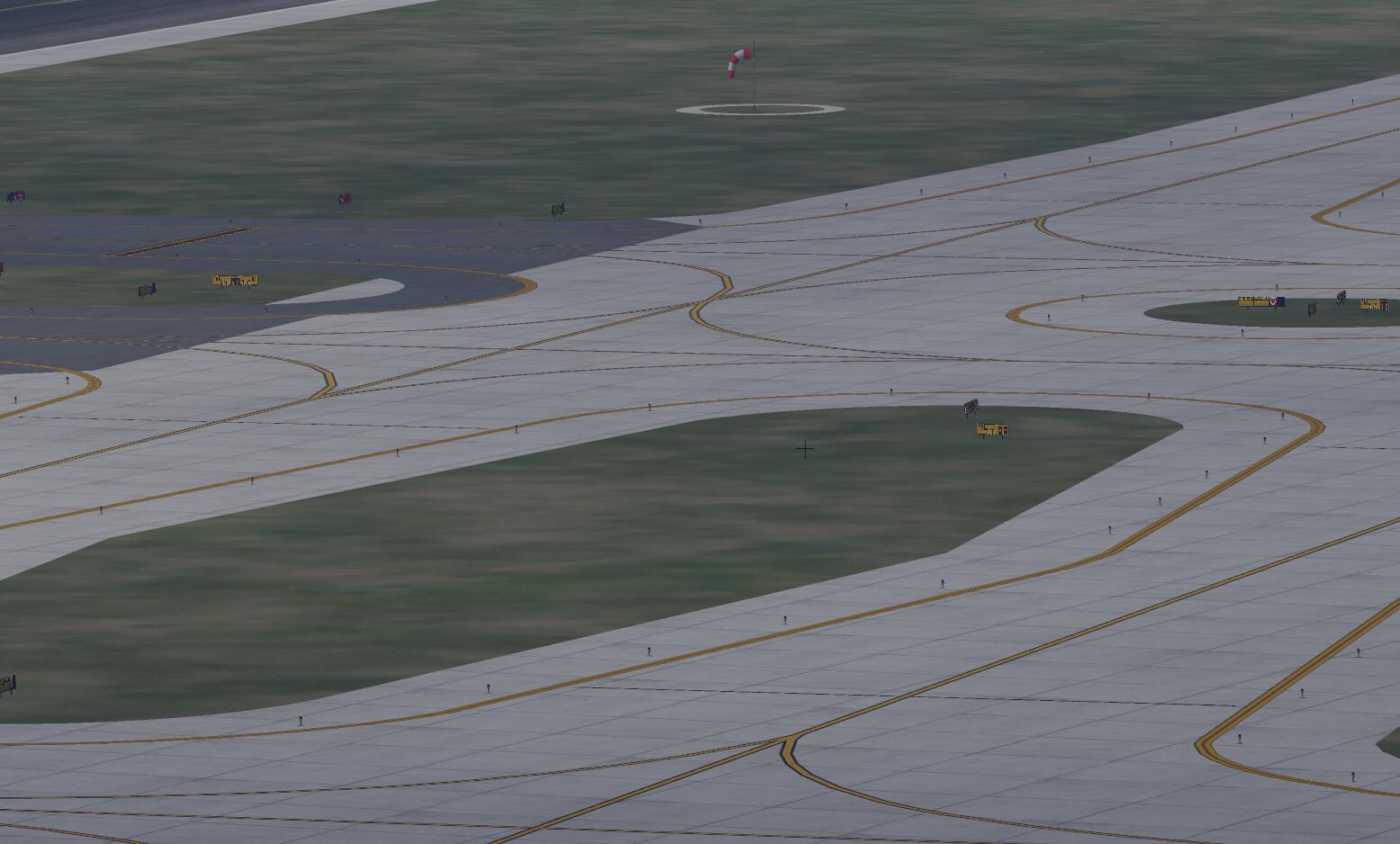 机场滑行道只有标线，没有标志，地面没有任何数字和字...-2767 