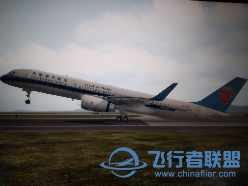 Xplane11 flight factor 767坐在了跑道上-2399 