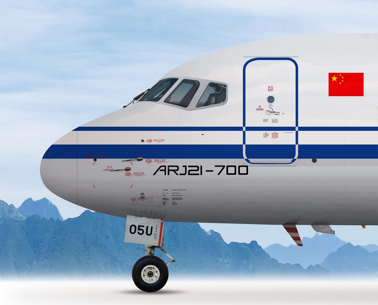 ARJ21 1:8 大型艺术图国航版发布！-6886 