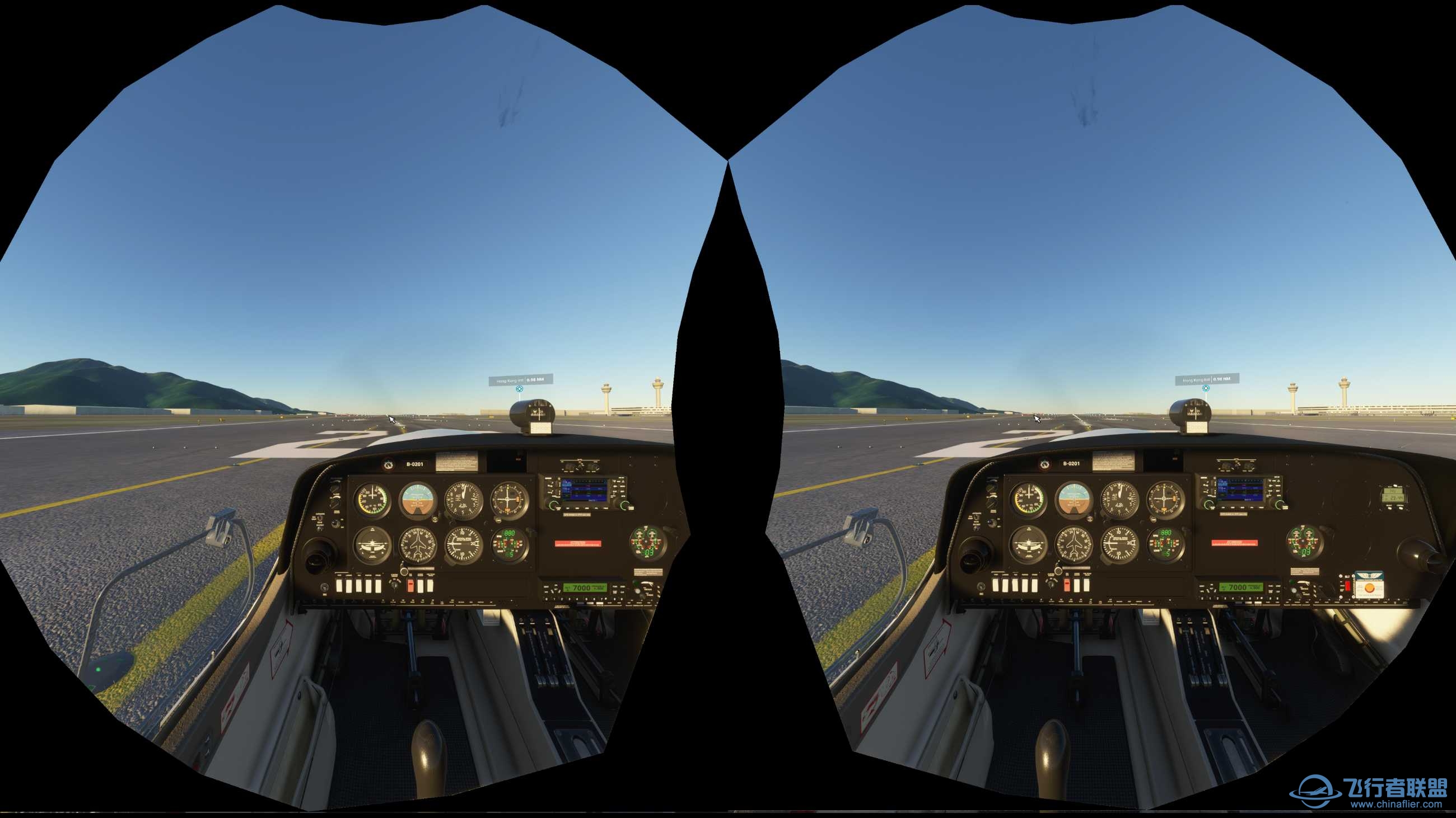 早上更新了一下FS2020 VR模式，非常棒！-7103 