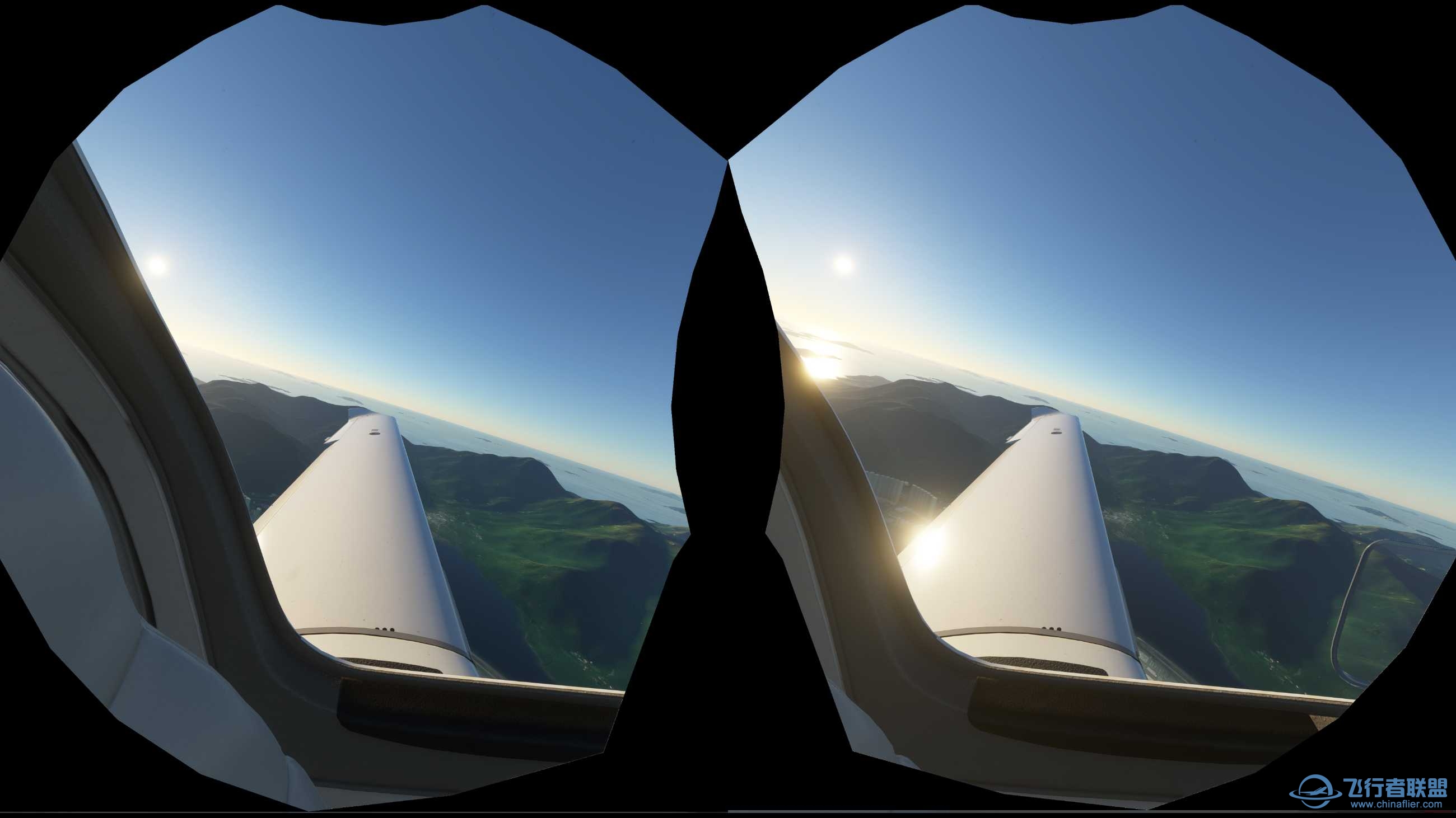 早上更新了一下FS2020 VR模式，非常棒！-4595 