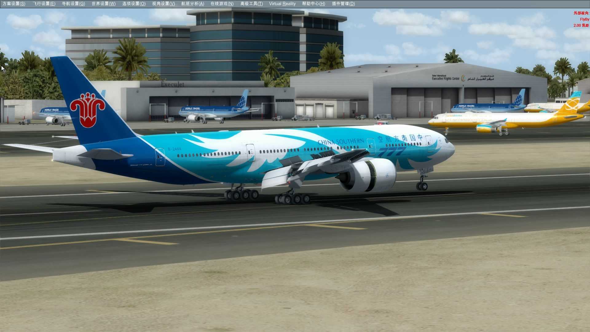 波音777迪拜降落-5586 
