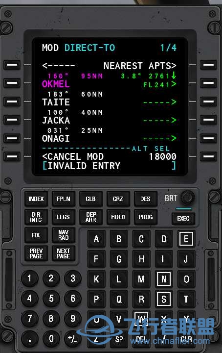 xp11 FMC上的DIR INTC键怎么使用-6923 