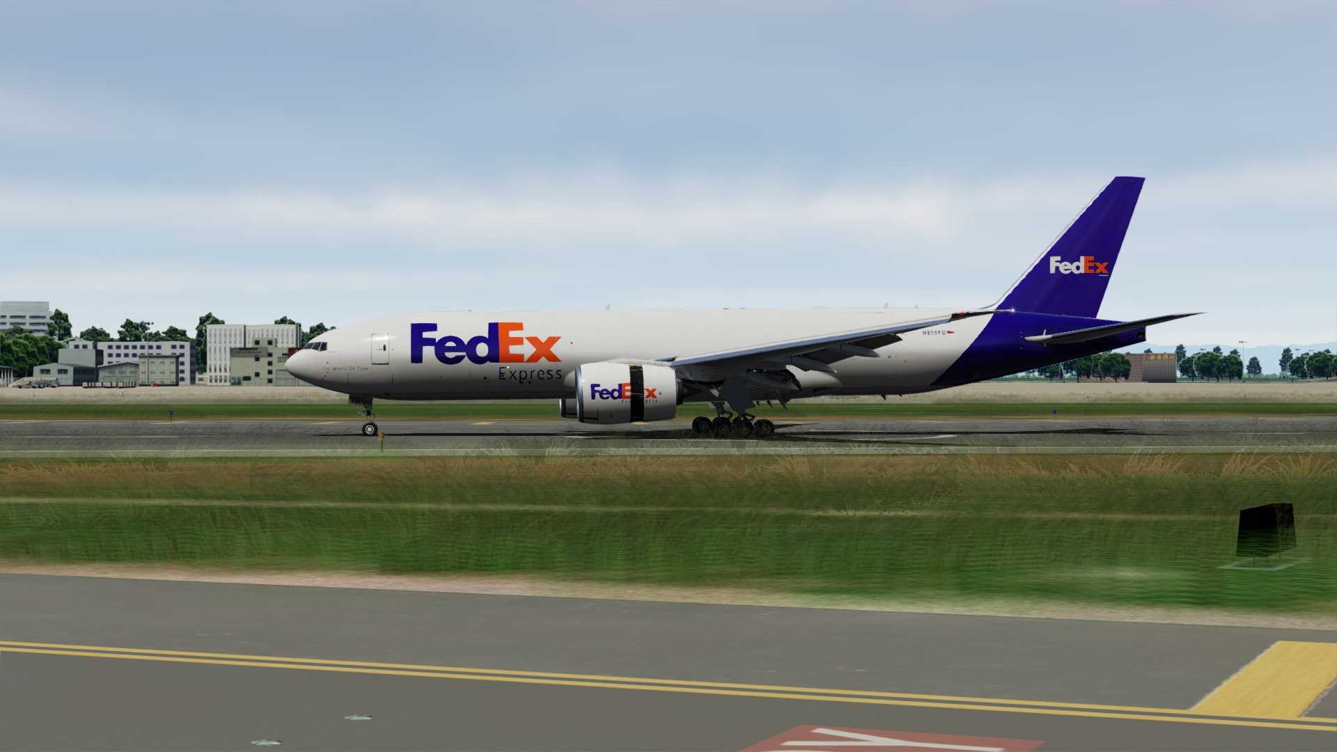 FedEx 77F降落北京首都机场-6014 
