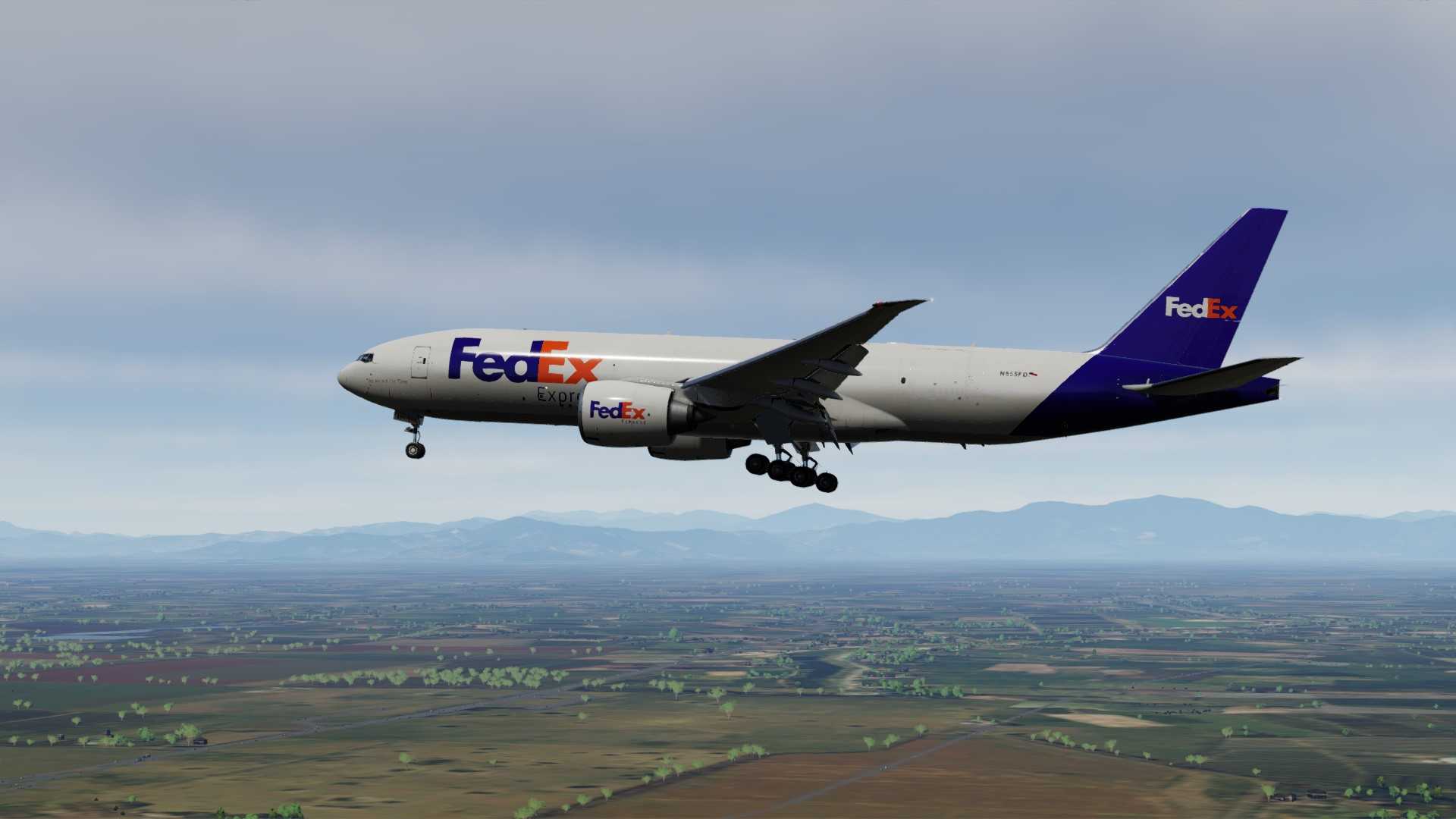FedEx 77F降落北京首都机场-2416 
