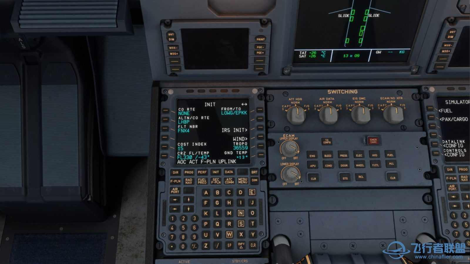 Fenix Simulations A320预览 MCDU 和FMGS-5745 