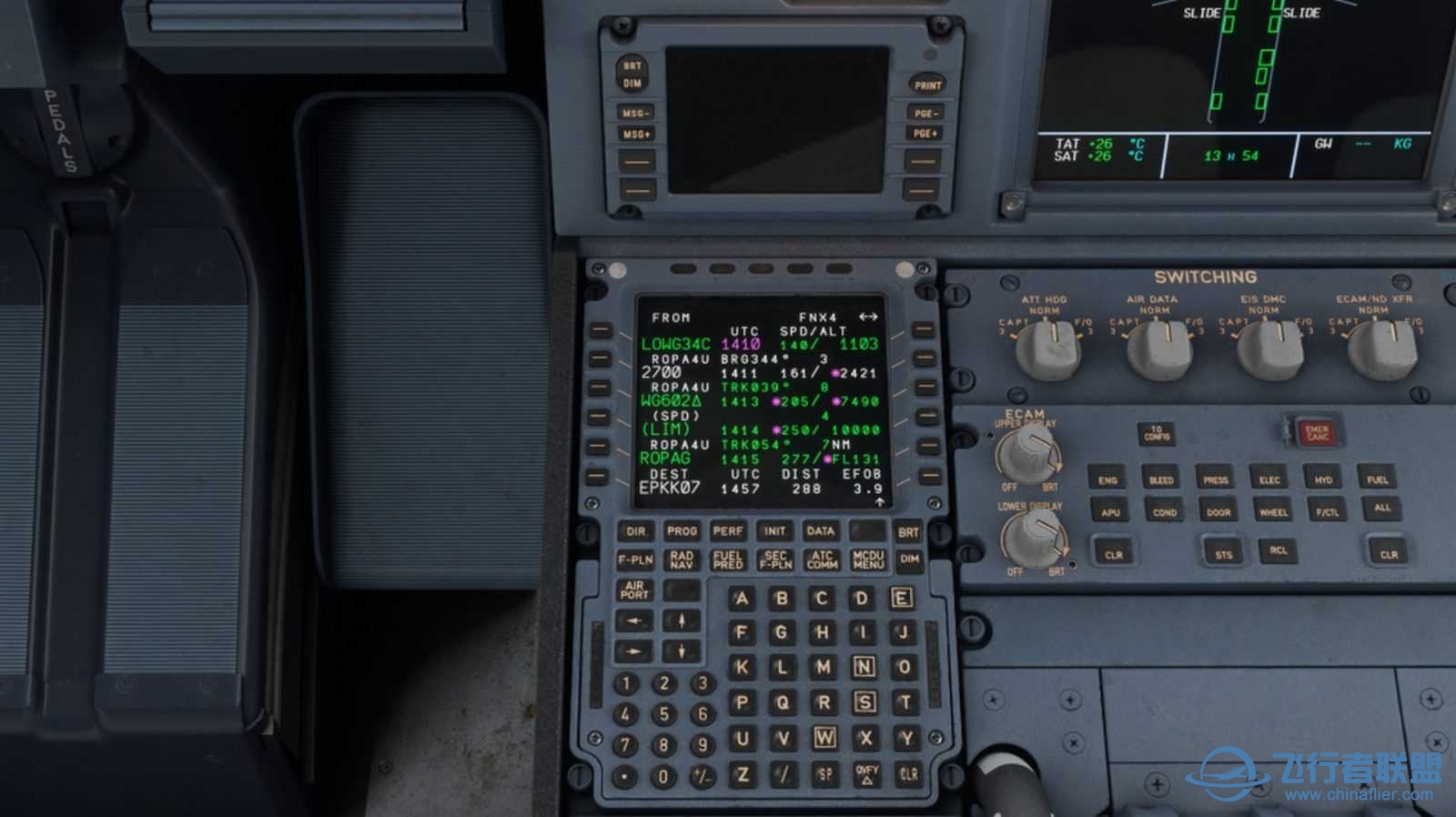 Fenix Simulations A320预览 MCDU 和FMGS-7727 