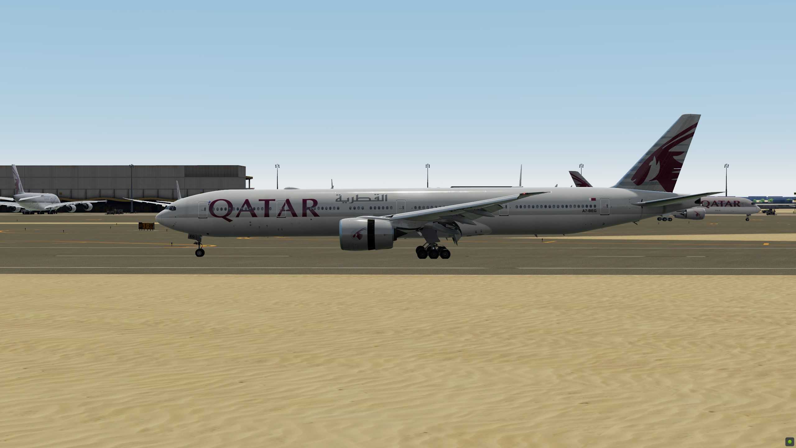 Qatar Airways 赤鱲角-多哈-9744 
