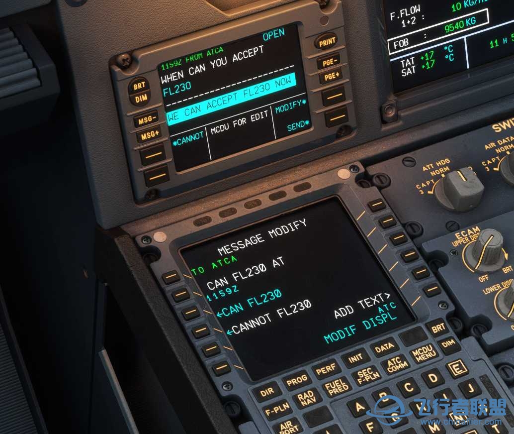 Fenix Simulation A320 8月27日开发更新-DCDU/CPDLC-7152 