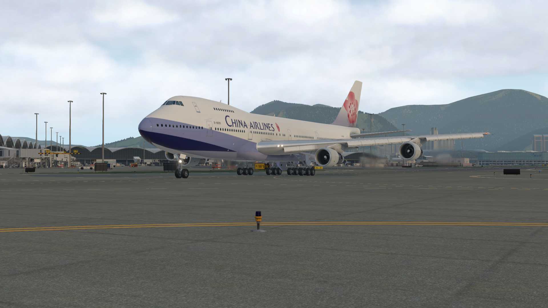 华航747-209B，香港-台北-5256 
