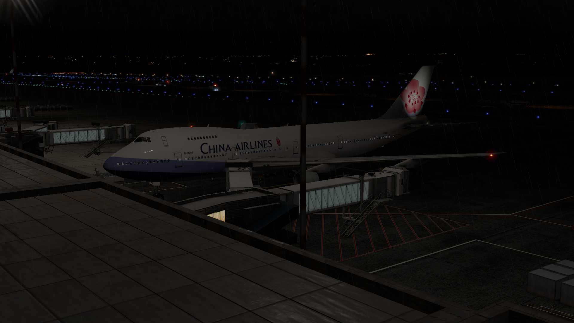 华航747-209B，香港-台北-5667 